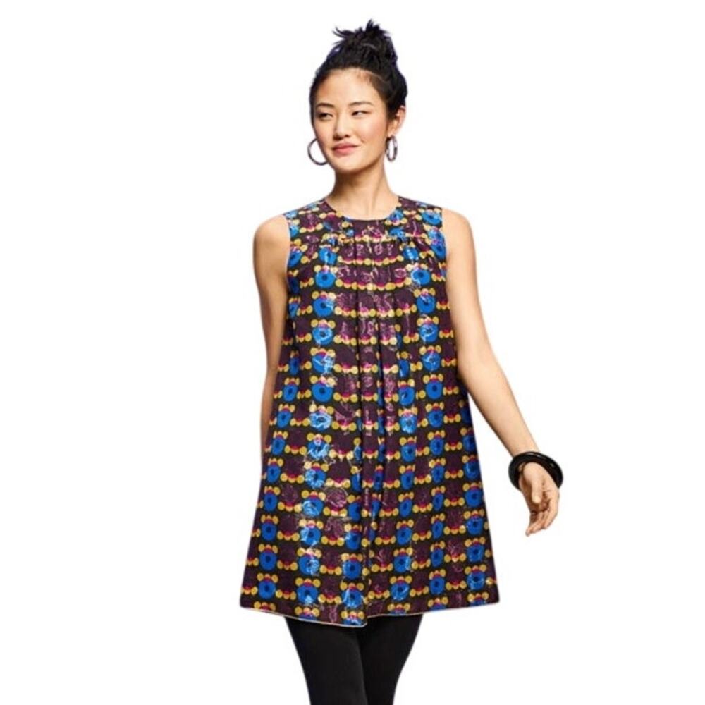 Anna Sui Target 20th Anniversary Metallic Circle Shift Dress NWT XL Mod Party